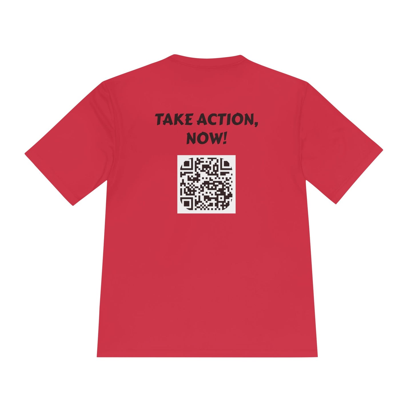 Inspirational Unisex Moisture Wicking Tee - 'Take action, now!'