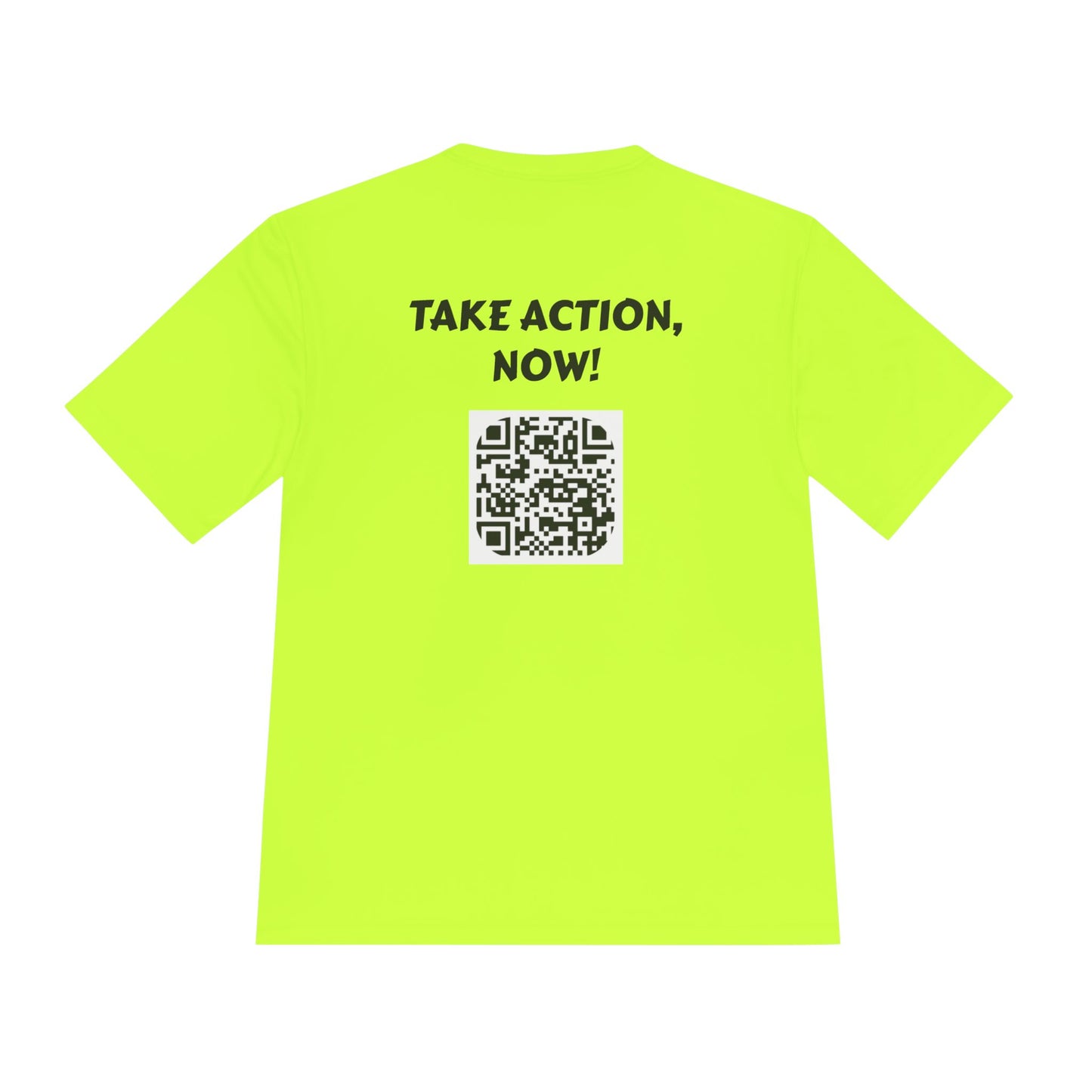 Inspirational Unisex Moisture Wicking Tee - 'Take action, now!'