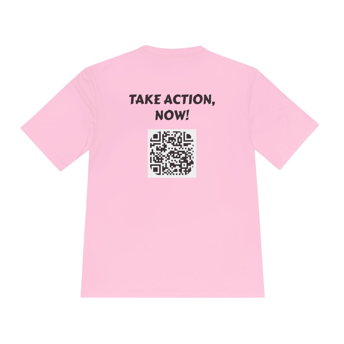 Inspirational Unisex Moisture Wicking Tee - 'Take action, now!'