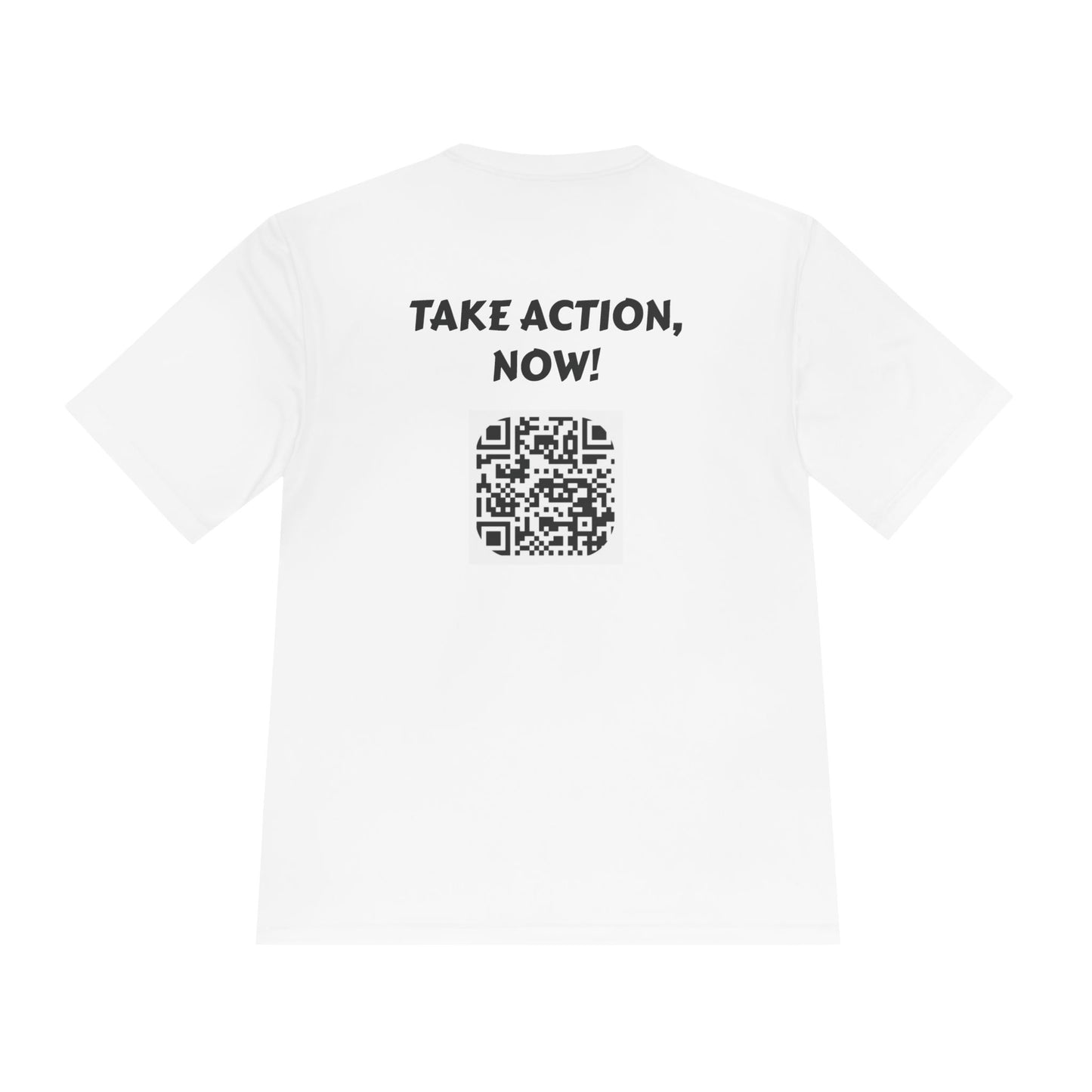 Inspirational Unisex Moisture Wicking Tee - 'Take action, now!'