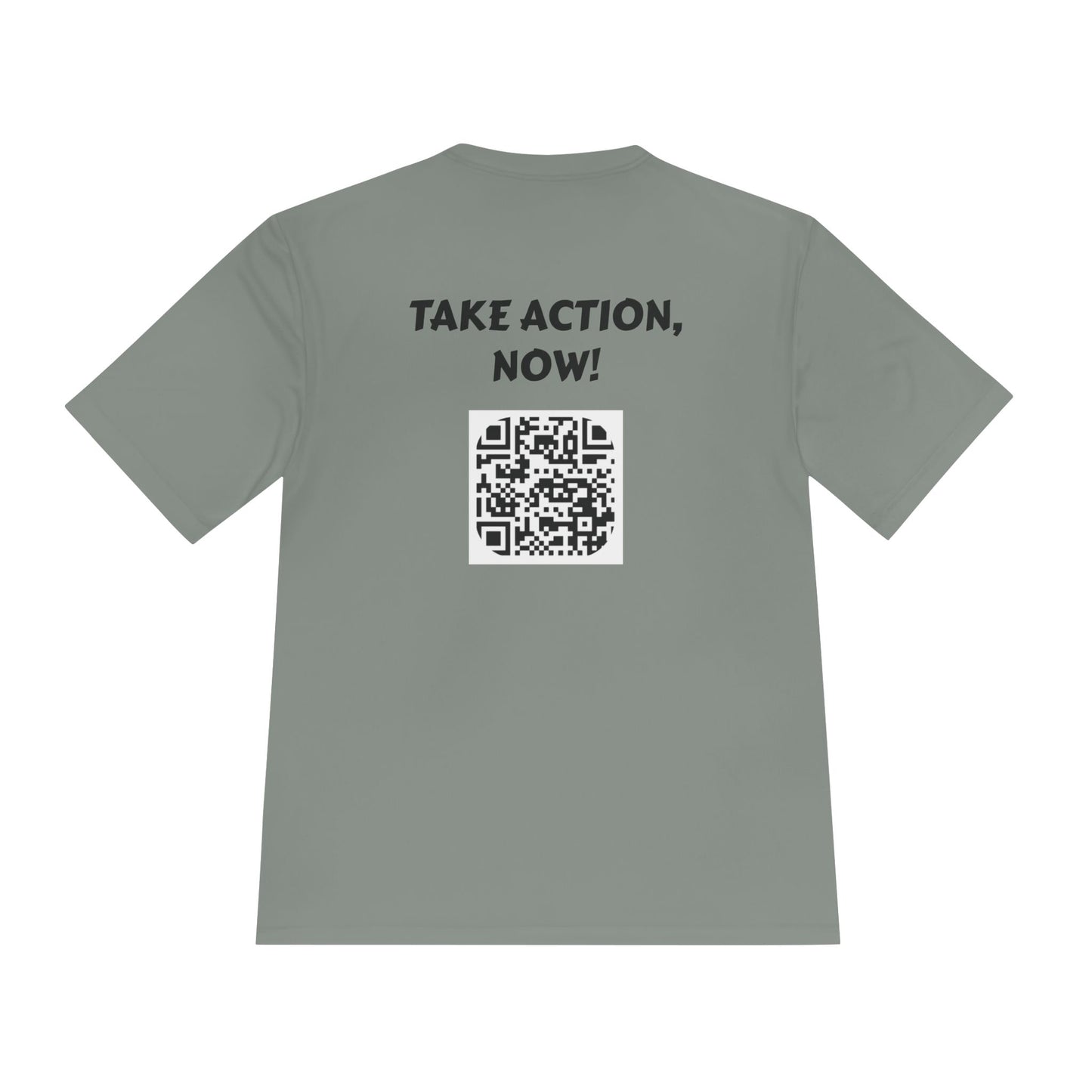 Inspirational Unisex Moisture Wicking Tee - 'Take action, now!'